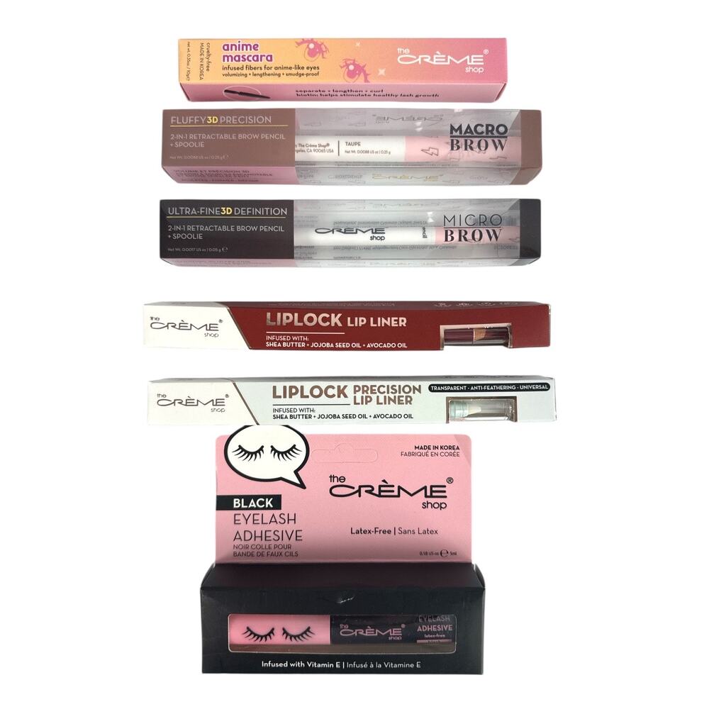 The Crème Shop K-Beauty Makeup Gift Set Mascara Brow Lip Bundle New